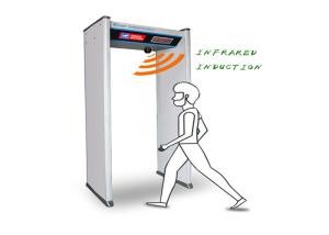 China Human Body Temperature Measurement Door , Walk Through Infrared Thermometer AC 187V - 242V factory