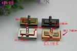 Wholesale zinc alloy metal accessories medium square ring 4 colors bag locks