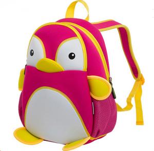 China 3D Cartoon Penguin Kids Travel Backpack Neoprene Waterproof factory
