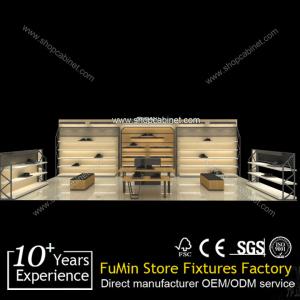 China hot elegant leather showcase display counter for shoes factory
