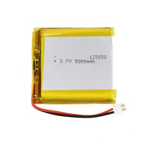 China High Capacity High Cycle Time Lipo Battery 3.7v Rechargeable Batteries 125050 5000mah Lithium Ion Batteries factory