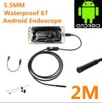 5.5mm waterproof 67 android borescope with USB inspection camera HD6 LED 5