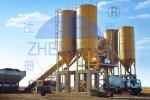 HZS75 Stationary Concrete Batching Plant With 2 * 30kw High Mixing Intensity