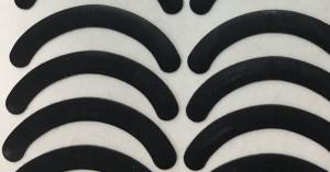 China Polytetrafluoroethylene PTFE Mouse Skates Replacement Curve Shape factory