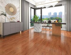 China Khaki Outdoor Floor Glazed Ceramic Tile Baby Face Wall Tile Wood Imitation Porcelain Strip 200x1000mm For Building factory