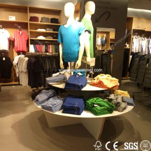 China High grade clothes shop display exhibitor gondola shelf factory