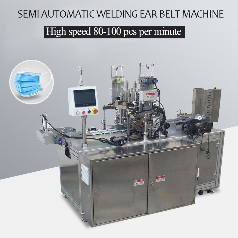 3KW Face Mask Earloop Welding Machine , Manual feeding Ultrasonic Loop Welding Machine