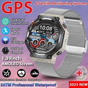 China ChatGPT AI assistant GPS 5ATM Waterproof Dual-band GNSS Compass Military Sport Smartwatch factory