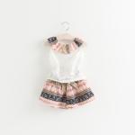 2016 Fashion Kid's Summer Prince Style Top+Cute Shorts Pants 2 PCS T194