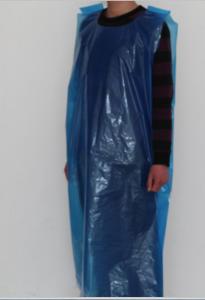 China Blue Disposable PE Smock Throw Away Aprons Food Safe Fluid Resistant Eco Friendly factory