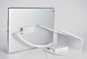 China COMER anti theft cable locking devcies for gsm 9&quot; tablet secure retail counter display frame for mobile stores factory