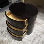 Lacquer Bedside Table 55x45x55cm Luxury Modern Furnitures