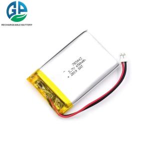 China 703443 Lithium Polymer Battery Pack 3.7v 650mah factory