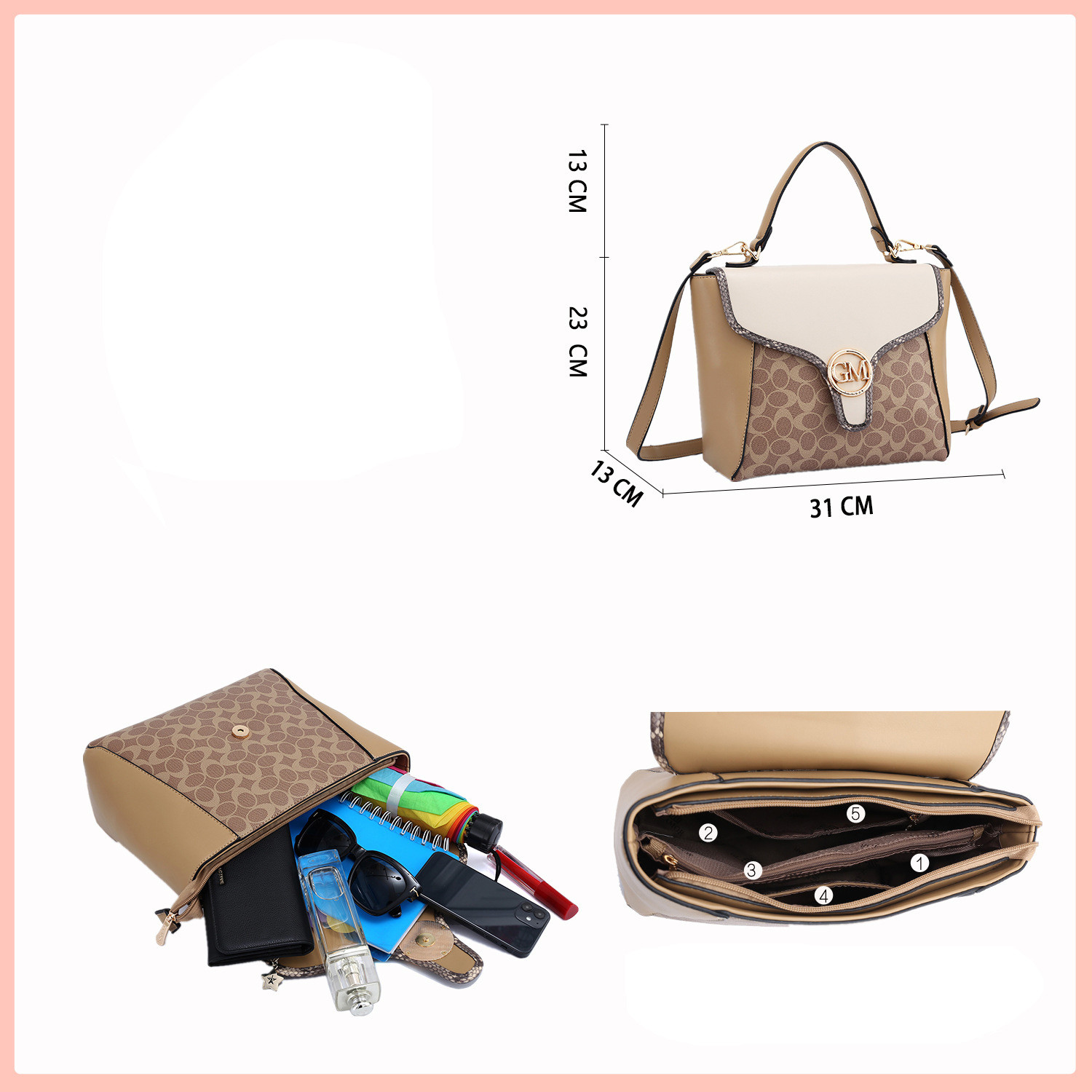 jacquard weave pattern tote bag manufacturers wholesale sling bag