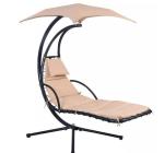 Customized Color Hanging Curved Steel Chaise Lounger Chair for Outdoor Swing
