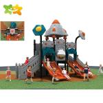 Anti Static Outside Playground Equipment With Children Plastic Slide Sets Toys