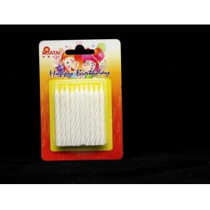 Shining White Spiral Glitter Birthday Candles ,  Happy Anniversary Cake Candles