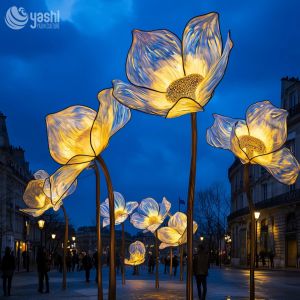 Simulated artificial flower lanterns, used for large shopping mall decoration