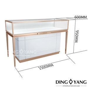 China Metal Glass Lockable Jewelry Store Display Case on sale
