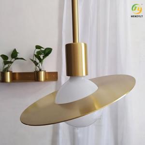 China Home / Hotel E27 Nordic Glass Ball Pendant Light Gold Art Decoration factory