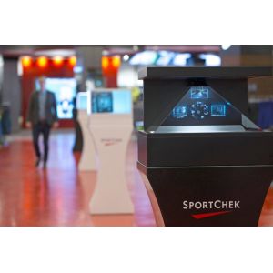 270° Full HD Virtual 3D Hologram Showcase Pyramid Display Box Advertising Player