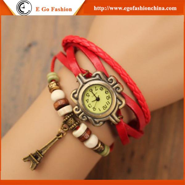 Effiel Tower Pendant Watches Woman Girls Female Watch Quartz Analog Watch Retro