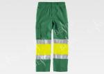 Workers Reflective Orange Hi Vis Trousers / Fashion Mens Safety Work Pants