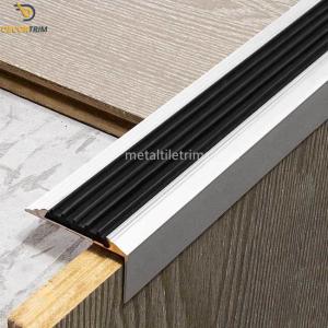China Anodized Aluminium Tile Edging Stair Nosing 45.5mm X 25.9mm Size factory