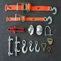China Working Load Limit 833 Lbs Ratchet Tie Down Straps With S-Hooks And Durable Polyester Material factory