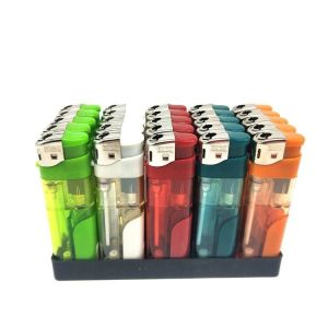 Five Colors White LED Lamp Soft Flame Electronic Lighter Gas Refillable Cigar