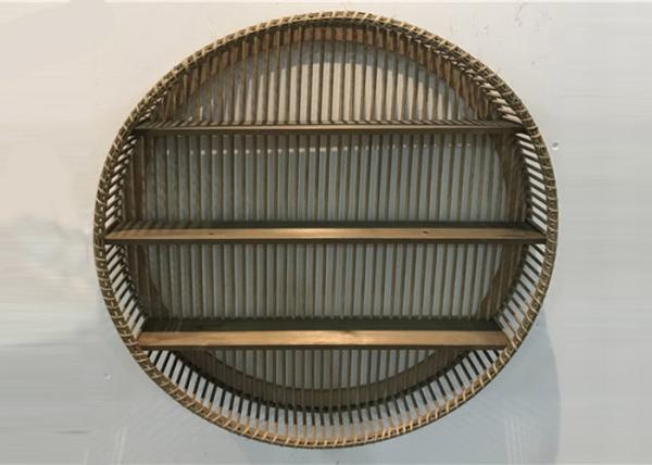 ZY919119 Round Retro Bamboo Wall Hung Shelf Mid Century Modern Shelving Display