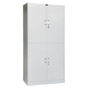 China Knock Down Double-Tier Steel Storage Cabinet Aluminum Alloy Recessed Handle factory
