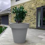 Large Resin Flower Vase Fiberglass Outdoor Pots Customizable Logo Size