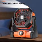 6-inch Portable Outdoor Rechargeable Ceiling Fan with LED Light and NO Remote