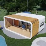 Apple Cottage Glass House Prefabricated Bungalow with Cut Board Wall and