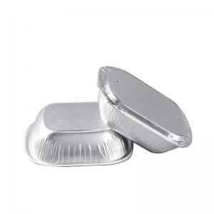China 250ml Aluminum Foil Food Containers Disposable Inflight Coated Airline Food Catering Containers With Lids factory