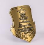 Wine Bottle CMYK Metal Wine Labels Aluminum Foil Sticker Embossed 3D Sticker