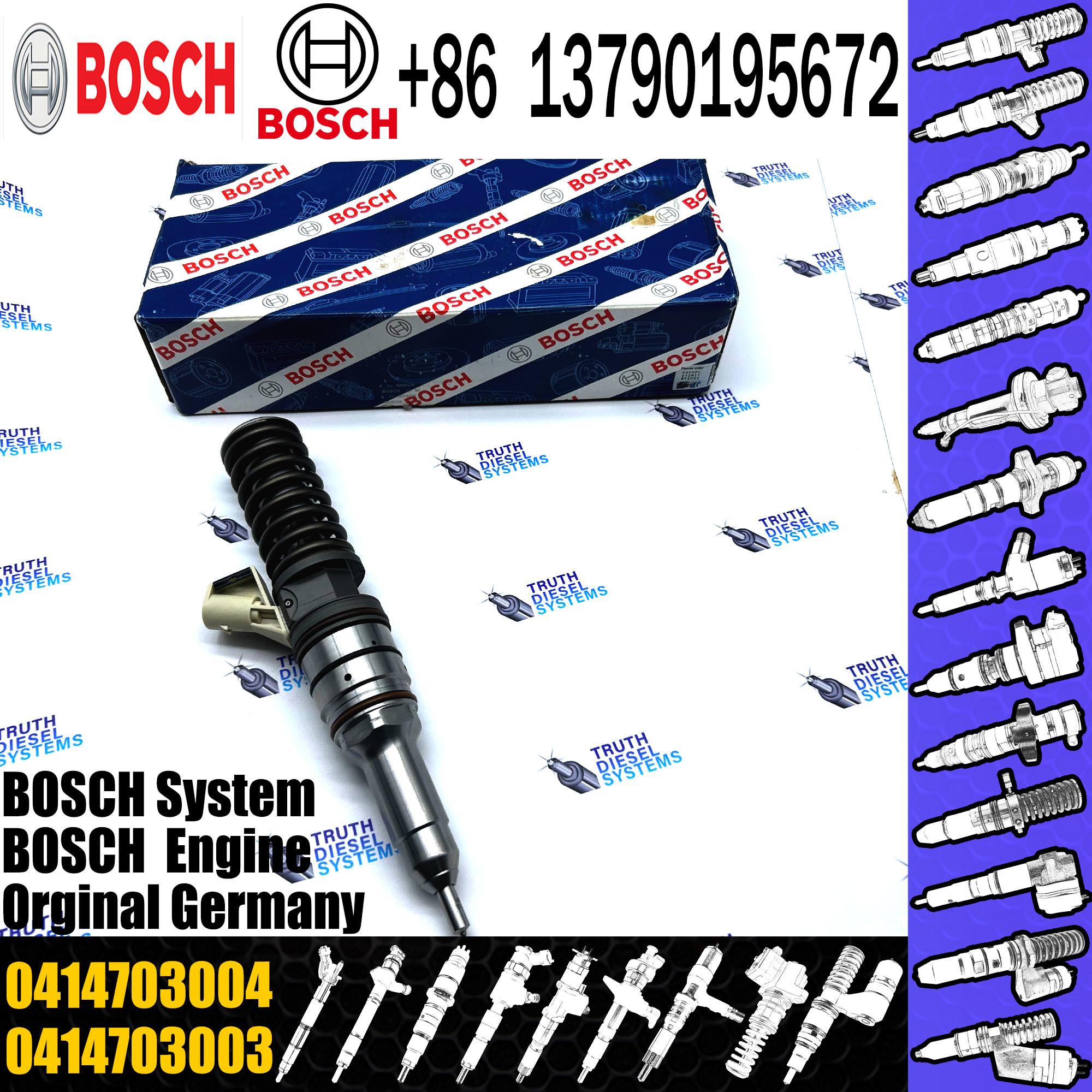 For Iveco Bosch Diesel Fuel Inejctors 0414703004 0986441025 504132378