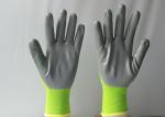 Grey Nitrile Coated Work Gloves Extended Service Life Comfortable In Dry