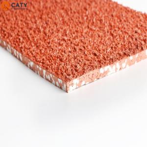 China Nontoxic Rubber Jogging Track Waterproof , Thickness 8mm Running Rubber Track factory