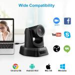 3X FHD Conference Camera 5MP Digital Camera For Zoom Meetings
