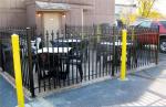 Powder Coated Steel Wall Fence Galvanized PVC Coated Black Iron Fencing for