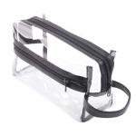 Water Resistant Zipper Transparent Mens Shaving Bag For Travel