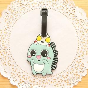 China Wholesale High Quality Cute Animal Shaped PVC Luggage Tags For Kids factory
