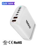 160W 4USB 2USB-C Ports PD Fast Desktop Charger For MacBook And Laptop Power