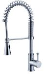 Commercial One Handle Brass Kitchen Sink Water Faucet / Deck Mounted Chrome