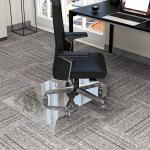Industrial Grade Clear Tempered Glass Chair Mat 1/5" Thick 35" x 46" for