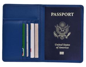 China PU Leather Passport And Ticket Wallet For Business / Personal Travel factory