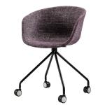 Coloured Plastic Dining Chairs , Commercial Plastic Rolling Chair
