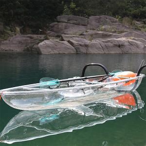 China Double Seats Hard Plastic Kayak , Impact Resistant Fishing Canoe For Ocean Use factory